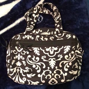 Thirty-one black and white makeup bag